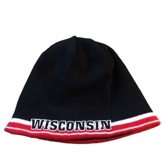 Vintage 70’s Miller Lite Wisconsin Beanie Cap OS Red Black REVERSIBLE Knit VTG - Picture 3 of 5